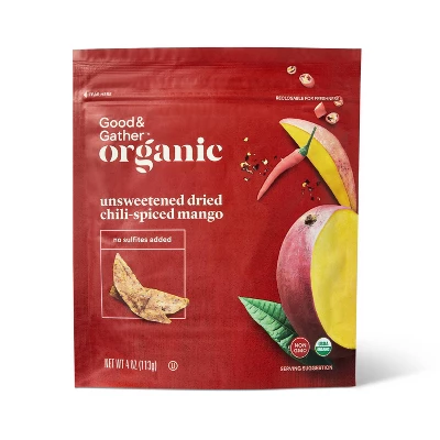 Organic Dried Unsweetened Chili Lime Spiced Mango Snacks - 4oz - Good & Gather™ 6 Organic Dried Unsweetened Chili Lime Spiced Mango Snacks - 4oz - Good & Gather™ - Image 4