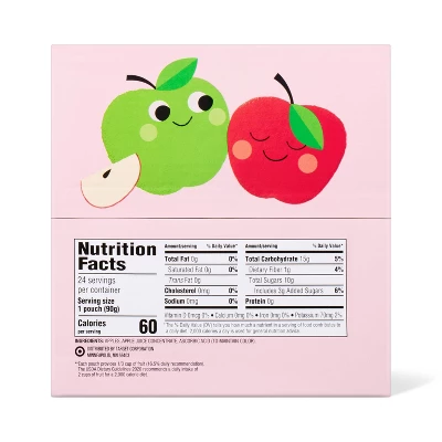 Original Apple Fruit Puree Pouches - 24ct - Good & Gather™ 3 Original Apple Fruit Puree Pouches - 24ct - Good & Gather™