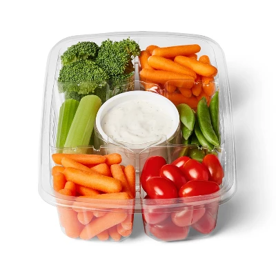Vegetable Tray With Ranch Dip (Veggies May Vary) - 18oz - Good & Gather™ 3 Vegetable Tray With Ranch Dip (Veggies May Vary) - 18oz - Good & Gather™