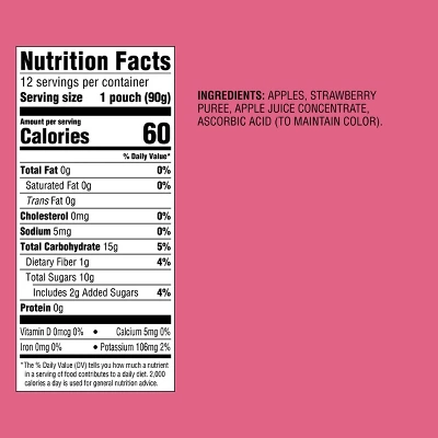 Applesauce Pouches Strawberry - 12ct - Good & Gather™ 6 Applesauce Pouches Strawberry - 12ct - Good & Gather™ - Image 4