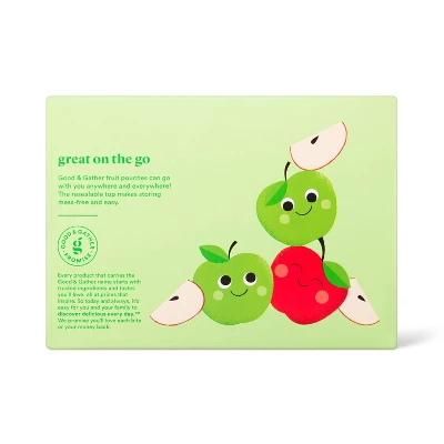 Unsweetened Apple Fruit Puree Pouches - 12ct - Good & Gather™ 4 Unsweetened Apple Fruit Puree Pouches - 12ct - Good & Gather™ - Image 2