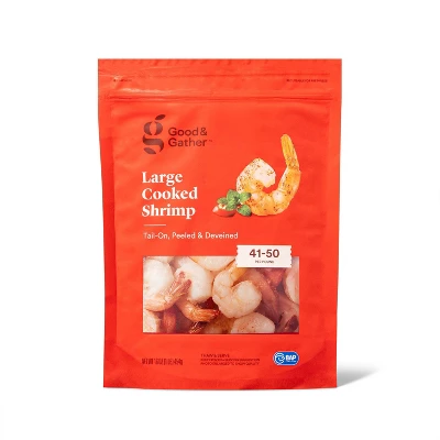 Large Tail On Peeled & Deveined Cooked Shrimp - Frozen - 41-50ct Per Lb/16oz - Good & Gather™ 5 Large Tail On Peeled & Deveined Cooked Shrimp - Frozen - 41-50ct Per Lb/16oz - Good & Gather™ - Image 3