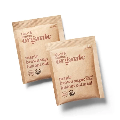 Organic Maple Brown Sugar Instant Oatmeal Packets - 11.28oz/8ct - Good & Gather™ 4 Organic Maple Brown Sugar Instant Oatmeal Packets - 11.28oz/8ct - Good & Gather™ - Image 2