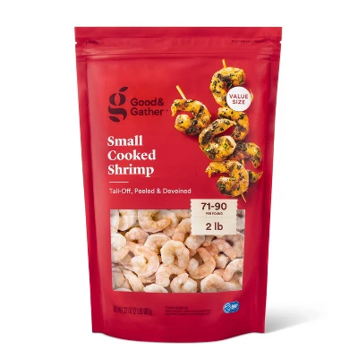 Small Tail-Off, Peeled, Deveined Cooked Shrimp - Frozen - 71-90ct/lb - 2lbs - Good & Gather™ 5 Small Tail-Off, Peeled, Deveined Cooked Shrimp - Frozen - 71-90ct/lb - 2lbs - Good & Gather™ - Image 3