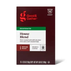 Decaf Medium Roast House Blend Coffee - 16ct Single Serve Pods - Good & Gather™ -Good & Gather GUEST 8b3eeb4a 2265 46dc 81e7 8f551aaddb83