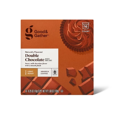 Naturally Flavored Double Chocolate Light Roast Coffee -16ct Single Serve Pods - Good & Gather™ 6 Naturally Flavored Double Chocolate Light Roast Coffee -16ct Single Serve Pods - Good & Gather™ - Image 4