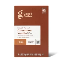 Naturally Flavored Cinnamon Vanilla Light Roast Coffee - 16ct Single Serve Pods - Good & Gather™ 8 Naturally Flavored Cinnamon Vanilla Light Roast Coffee - 16ct Single Serve Pods - Good & Gather™ -Good & Gather GUEST 8f8d7ab4 ece2 4877 89ab a3d959613621