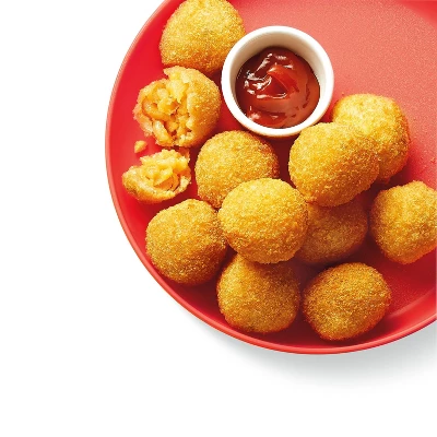 Frozen Mac & Cheese Bites Made With Red Lentil Pasta - 7oz - Good & Gather™ 3 Frozen Mac & Cheese Bites Made With Red Lentil Pasta - 7oz - Good & Gather™