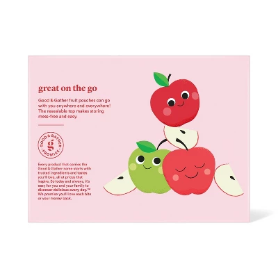 Original Apple Fruit Puree Pouches - 12ct - Good & Gather™ 4 Original Apple Fruit Puree Pouches - 12ct - Good & Gather™ - Image 2