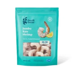 Jumbo Tail On Peeled & Deveined Raw Shrimp - Frozen - 26-30ct Per Lb/16oz - Good & Gather™ -Good & Gather GUEST 9419dfaf b4eb 429b b511 75944de3bb4f