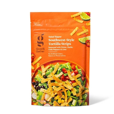 Santa Fe Tortilla Strips Salad Topper - 3.5oz - Good & Gather™ 5 Santa Fe Tortilla Strips Salad Topper - 3.5oz - Good & Gather™ - Image 3