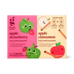 Apple Strawberry And Apple Cinnamon Fruit Puree Pouches Variety Pack - 12ct - Good & Gather™ 9 Apple Strawberry And Apple Cinnamon Fruit Puree Pouches Variety Pack - 12ct - Good & Gather™ -Good & Gather GUEST 968faaa1 cdc8 49f3 ae28 11312ce527ad