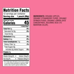 Organic Apple Strawberry Spinach Fruit Puree Pouches - 38.04oz/12ct - Good & Gather™ -Good & Gather GUEST 97ef1f3f 8910 4e62 84fe 631a19f2a522