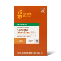 Naturally Flavored Caramel Macchiato Decaf Light Roast Coffee - 16ct Pods - Good & Gather™ -Good & Gather GUEST 9ad23d83 f96a 4e71 af83 83089f833d13