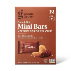 Date And Nut Bars Mini Chocolate Chip Cookie Dough - 7.8oz/10ct - Good & Gather™ -Good & Gather GUEST 9c92c757 2ef5 49a6 9154 48ada8d4aa6a