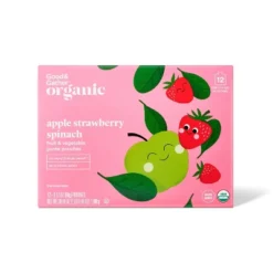 Organic Apple Strawberry Spinach Fruit Puree Pouches - 38.04oz/12ct - Good & Gather™ -Good & Gather GUEST 9e2f918c 557b 427e a08d 5068285f690b