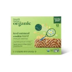Organic Iced Oatmeal Cookie Whole Grain Baked Bar - 15.25oz/12ct - Good & Gather™ -Good & Gather GUEST 9ed0852f bbf9 4358 bac7 3783583b0a5e