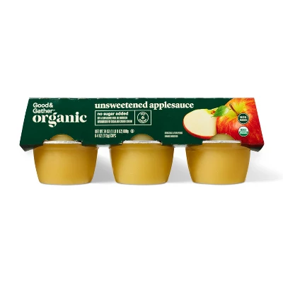 Organic Unsweetened Applesauces Cups - 24oz/ 6ct - Good & Gather™ 4 Organic Unsweetened Applesauces Cups - 24oz/ 6ct - Good & Gather™ - Image 2