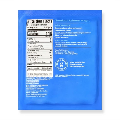 Norwegian Cold Smoked Salmon - 4oz - Good & Gather™ 3 Norwegian Cold Smoked Salmon - 4oz - Good & Gather™