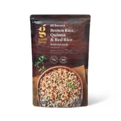 90 Second Brown Rice, Quinoa & Red Rice With Flaxseeds Microwavable Pouch - 8.5oz - Good & Gather™ -Good & Gather GUEST a6f1acfa 1751 4e57 bded 44f6e2901201