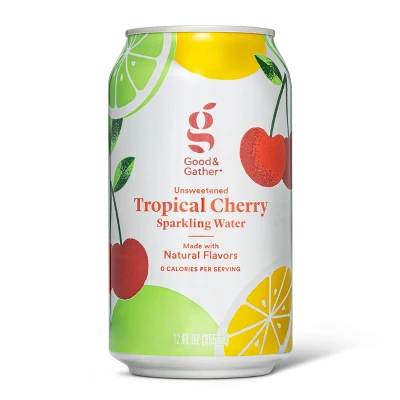 Tropical Cherry Sparkling Water - 8pk/12 Fl Oz Cans - Good & Gather™ 4 Tropical Cherry Sparkling Water - 8pk/12 Fl Oz Cans - Good & Gather™ - Image 2
