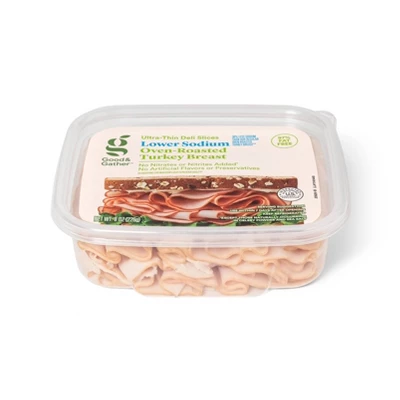 Lower Sodium Oven Roasted Turkey Breast Ultra-Thin Deli Slices - 8oz - Good & Gather™ 4 Lower Sodium Oven Roasted Turkey Breast Ultra-Thin Deli Slices - 8oz - Good & Gather™ - Image 2