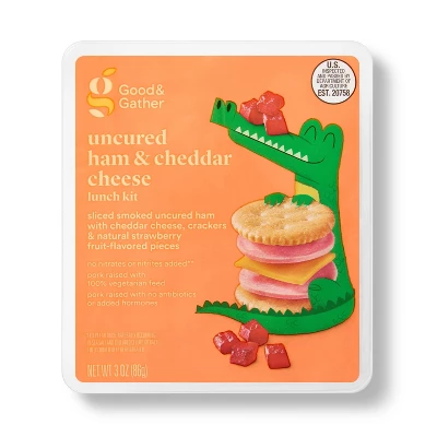 Uncured Ham & Cheddar Cheese Lunch Kit - 3oz - Good & Gather™ 5 Uncured Ham & Cheddar Cheese Lunch Kit - 3oz - Good & Gather™ - Image 3