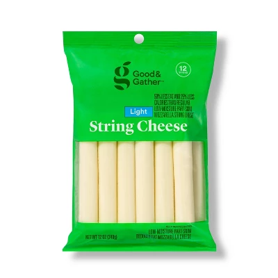 Light Low-Moisture Part-Skim Mozzarella String Cheese - 12oz/12ct - Good & Gather™ 7 Light Low-Moisture Part-Skim Mozzarella String Cheese - 12oz/12ct - Good & Gather™ - Image 5