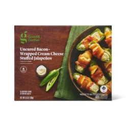 Frozen Uncured Bacon Wrapped Cream Cheese Stuffed Jalapenos - 6.35oz/8ct - Good & Gather™ -Good & Gather GUEST b5e51912 0cc1 401a b100 ca649cbdf369