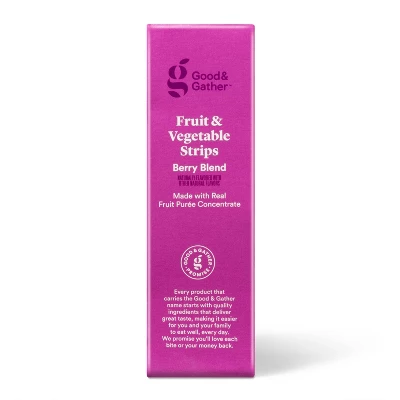 Berry Blend Fruit And Veggie Strips - 12.5oz/25ct - Good & Gather™ 3 Berry Blend Fruit And Veggie Strips - 12.5oz/25ct - Good & Gather™