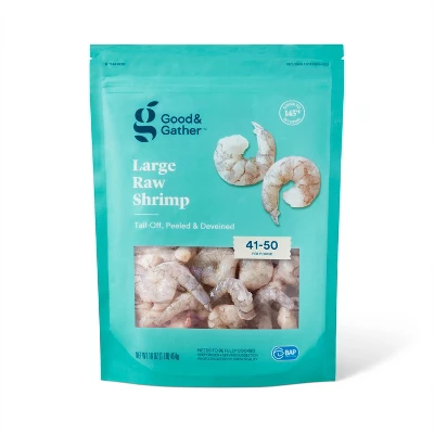 Large Tail Off Peeled & Deveined Raw Shrimp - Frozen - 41-50ct Per Lb/16oz - Good & Gather™ 7 Large Tail Off Peeled & Deveined Raw Shrimp - Frozen - 41-50ct Per Lb/16oz - Good & Gather™ - Image 5