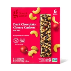 Dark Chocolaty Cherry Cashew With Other Natural Flavors Nut Bars - 8.4oz/6ct - Good & Gather™ 9 Dark Chocolaty Cherry Cashew With Other Natural Flavors Nut Bars - 8.4oz/6ct - Good & Gather™ -Good & Gather GUEST b9898a35 ff5f 4f5c 8241 77cdc62c9881