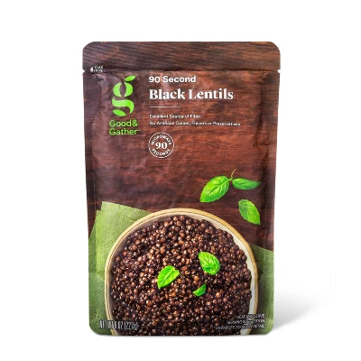 90 Second Black Lentils Microwavable Pouch - 8oz - Good & Gather™ 5 90 Second Black Lentils Microwavable Pouch - 8oz - Good & Gather™ - Image 3