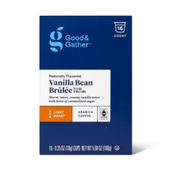 Naturally Flavored Vanilla Bean Brulee Light Roast Coffee - Single Serve Pod - Good & Gather™ -Good & Gather GUEST c15ec01d 6808 467f beb1 2259629f45e8