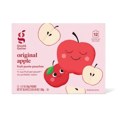 Original Apple Fruit Puree Pouches - 12ct - Good & Gather™ 6 Original Apple Fruit Puree Pouches - 12ct - Good & Gather™ - Image 4
