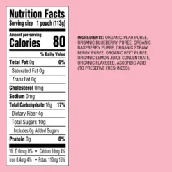 Organic Pear Mixed Berry Beet Flax Baby Food Pouch - 4oz - Good & Gather™ -Good & Gather GUEST c9319b5c 65d1 48e0 b389 b1f0a07d0081