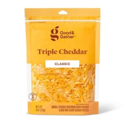 Shredded Triple Cheddar Cheese - 8oz - Good & Gather™ -Good & Gather GUEST d067420e 85b7 41af 97ca 5a3f9ae3767c