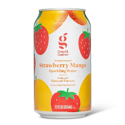 Strawberry Mango Sparkling Water - 8pk/12 Fl Oz Cans - Good & Gather™ 4 Strawberry Mango Sparkling Water - 8pk/12 Fl Oz Cans - Good & Gather™ - Image 2