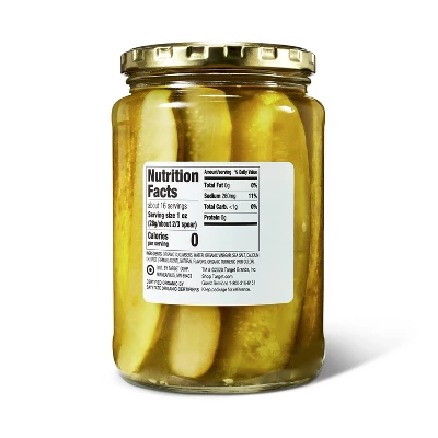 Organic Kosher Dill Pickle Spears - 24 Fl Oz - Good & Gather™ 3 Organic Kosher Dill Pickle Spears - 24 Fl Oz - Good & Gather™