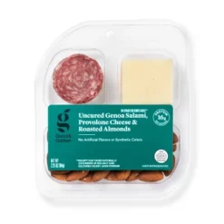 Uncured Genoa Salami, Provolone Cheese And Roasted Almonds Snacker - 2.25oz - Good & Gather™ 7 Uncured Genoa Salami, Provolone Cheese And Roasted Almonds Snacker - 2.25oz - Good & Gather™ -Good & Gather GUEST d4d29eb5 8e1a 4597 a026 fa7e2ca9714f