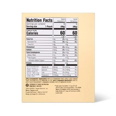 Apple Strawberry And Apple Cinnamon Fruit Puree Pouches Variety Pack - 12ct - Good & Gather™ 3 Apple Strawberry And Apple Cinnamon Fruit Puree Pouches Variety Pack - 12ct - Good & Gather™