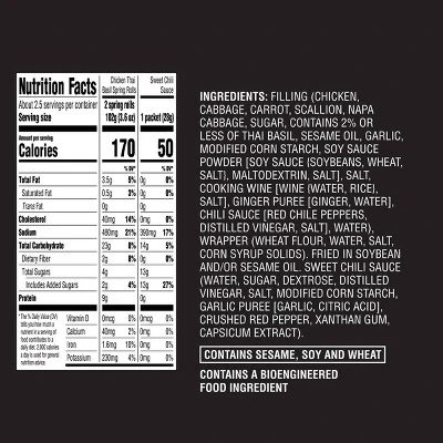 Frozen Chicken Thai Basil Spring Rolls - 10oz/5ct - Good & Gather™ 5 Frozen Chicken Thai Basil Spring Rolls - 10oz/5ct - Good & Gather™ - Image 3