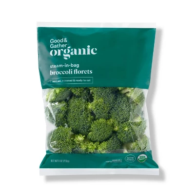Fresh Organic Steam-in-Bag Broccoli Florets - 9oz - Good & Gather™ 6 Fresh Organic Steam-in-Bag Broccoli Florets - 9oz - Good & Gather™ - Image 4