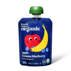 Apple Banana Blueberry Fruit Puree Pouches - 4.76lb/24ct - Good & Gather™