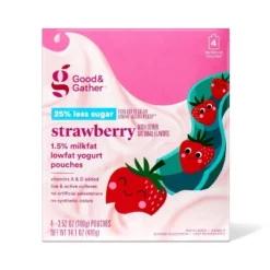 Kids' Reduced Sugar Yogurt Pouches - 3.5oz/4ct - Good & Gather™ 11 Kids' Reduced Sugar Yogurt Pouches - 3.5oz/4ct - Good & Gather™ -Good & Gather GUEST de2fdb56 cd32 4dd8 995b ef8cd9e59313