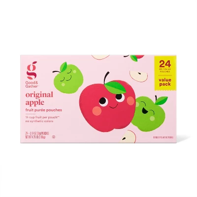 Original Apple Fruit Puree Pouches - 24ct - Good & Gather™ 6 Original Apple Fruit Puree Pouches - 24ct - Good & Gather™ - Image 4