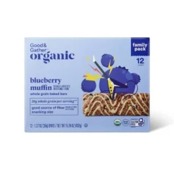 Organic Blueberry Muffin Whole Grain Baked Bar - 15.24oz/12ct - Good & Gather™ -Good & Gather GUEST e0beee1c de73 4b7f 896a 1533b1bad394