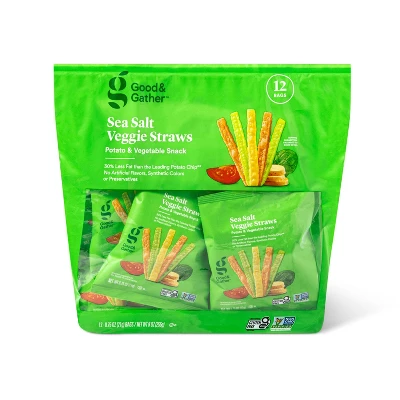 Sea Salt Veggie Straws Potato & Vegetable Snack Multipack - 12ct/.75oz - Good & Gather™ 7 Sea Salt Veggie Straws Potato & Vegetable Snack Multipack - 12ct/.75oz - Good & Gather™ - Image 5