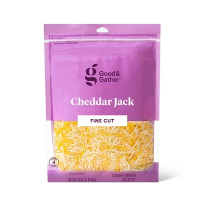 Finely Shredded Cheddar Jack Cheese - 16oz - Good & Gather™ 5 Finely Shredded Cheddar Jack Cheese - 16oz - Good & Gather™ - Image 3