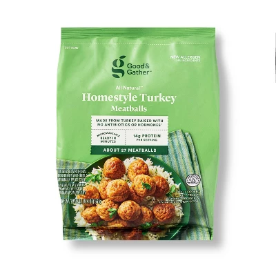 USDA All Natural Homestyle Turkey Meatballs - Frozen - 20oz - Good & Gather™ 7 USDA All Natural Homestyle Turkey Meatballs - Frozen - 20oz - Good & Gather™ - Image 5